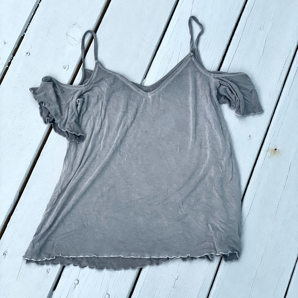 American Eagle Soft + Sexy Cold-Shoulder Top - XS
